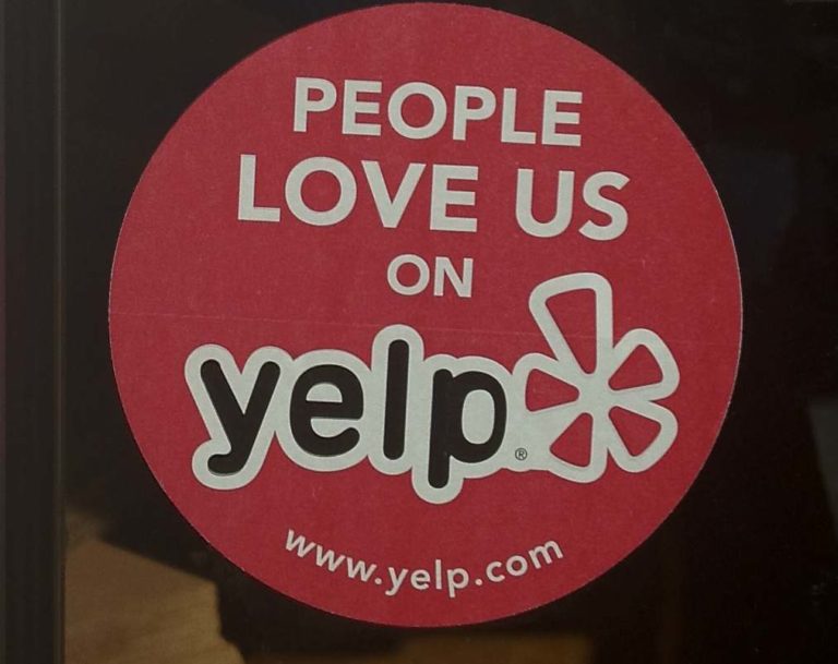 Yelp Sticker award