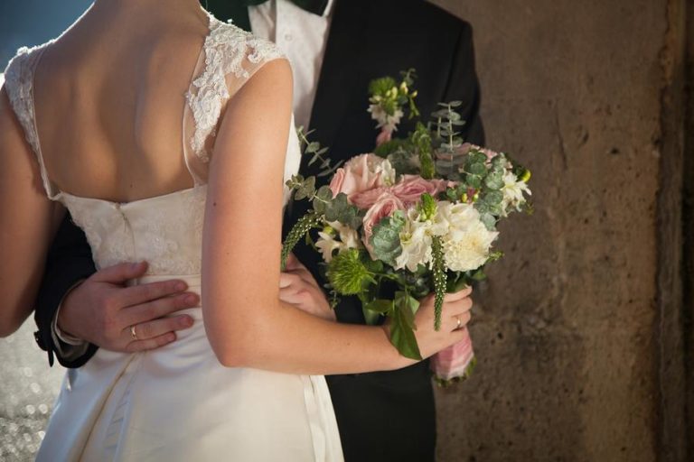 Close up wedding photo