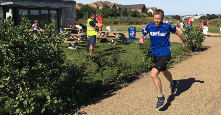 Adrian Scott of Brighton StorageMart running a marathon