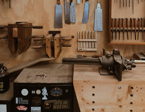 Storing lumber and building materials in a storage unit.